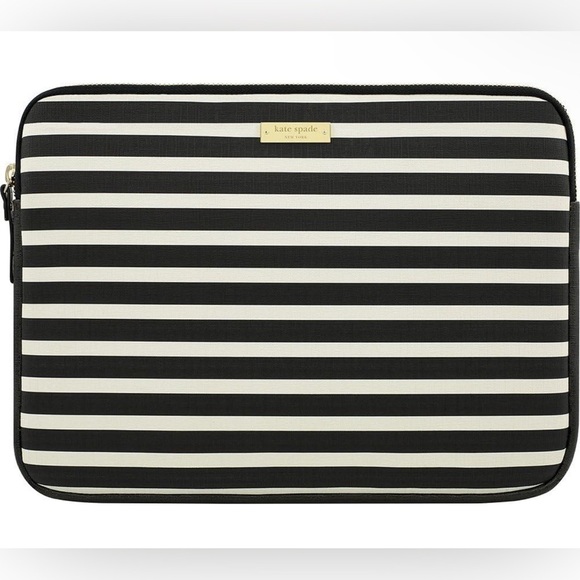 kate spade Accessories - ☀️Kate Spade Padded Tablet Case Black & Cream Stripe